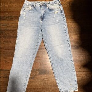 Zara Women's Light Blue Straight Leg Jeans